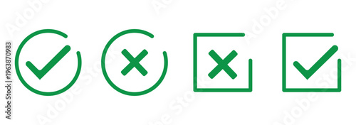 Free Download Green check mark icons in various shapes and styles for approval and confirmation - GFXLoad