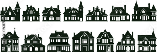 This title emphasizes the style (“Victorian”), the format (“Silhouettes”), and the usability (“Architectural Vector Collection”), making it appealing to designers, educators, and creatives.