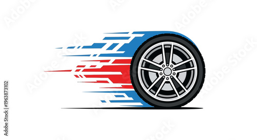 wheel speed illustration logo