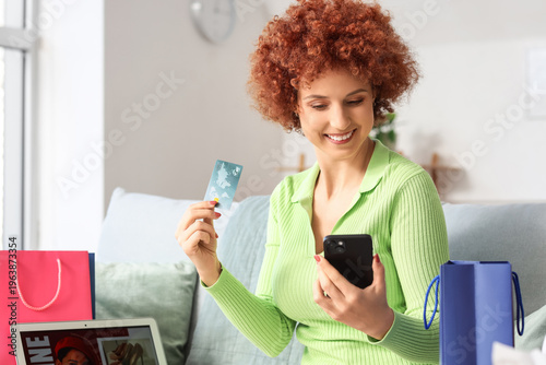 Redhead young woman with mo...