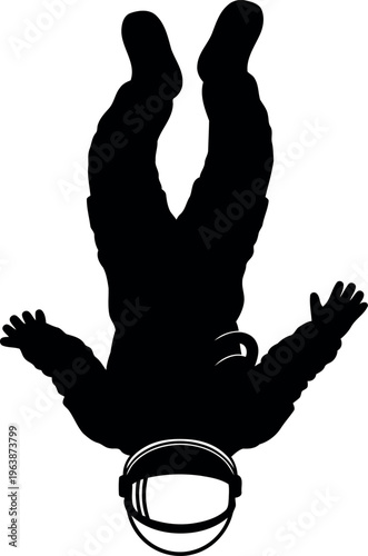 Person Performing Handstand With Protective Headgear On