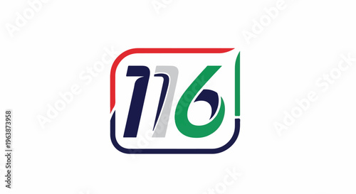 Abstract 716 emblem with bold colors