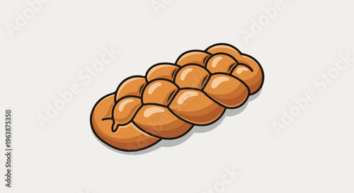 A delicious braided loaf of golden brown bread with a glossy finish
