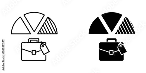 airport baggage claim luggage carousel with suitcase and briefcase flat design vector illustration