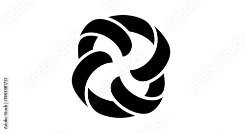 A simple black camera shutter icon on a white background