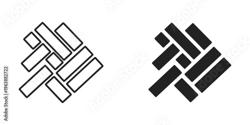 3d hashtag symbols scattered and stacked flat design vector illustration