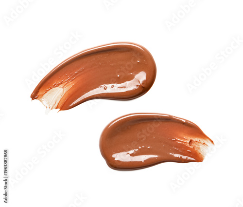Smears of melted chocolate ...