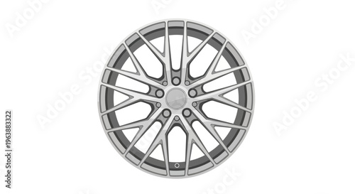 vector design of car rims in silver color