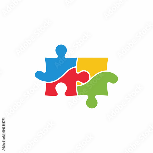 autism logo vector illustration on white background