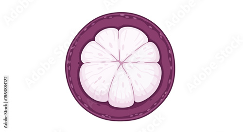 perfectly ripe open fruit purple mangosteen