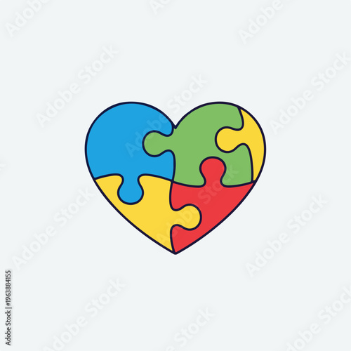 autism logo vector illustration