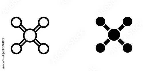 molecular structure comparison carbon vs silicon flat design vector illustration