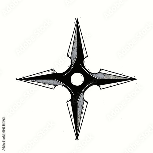 Shuriken Japanese throwing star weapon.