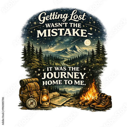 getting lost wasn’t the mistake it was the journey home to me, self discovery quote, finding yourself journey, lost to found concept, personal growth quote, inner journey design, soulful travel quote,