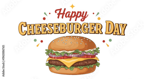 Cheeseburger with Lettuce Tomato and Cheese.