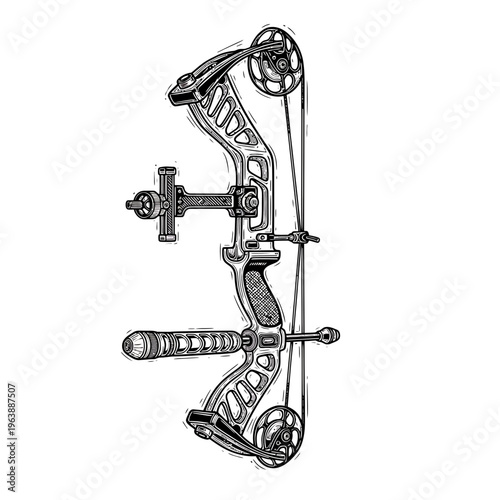 Compound Bow Archery Equipment Sports.