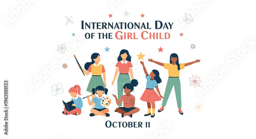 International Day of the Girl Child Illustration 1.