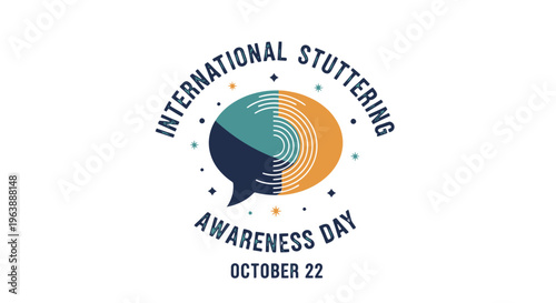 International Stuttering Awareness Day Logo Design.