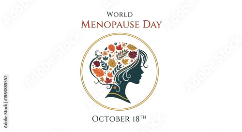 Woman Profile with Colorful Heart Shapes.