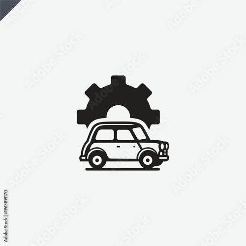 Car mechanic logo template