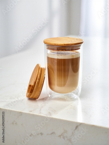 Eco Friendly Reusable Mug with Sustainable Lifestyle Concept