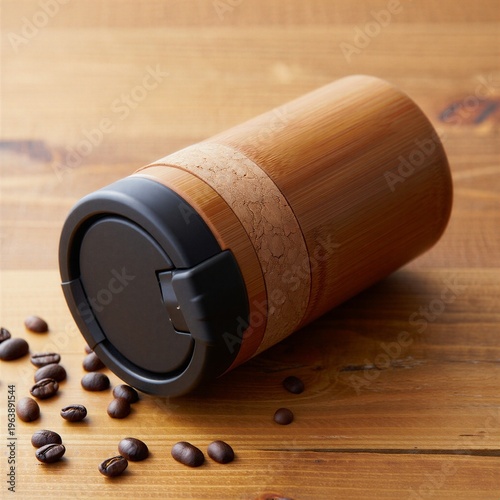 Eco Friendly Reusable Mug with Sustainable Lifestyle Concept