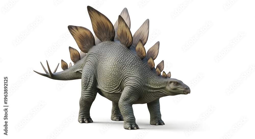 Fototapeta premium Stegosaurus isolated on pure white background