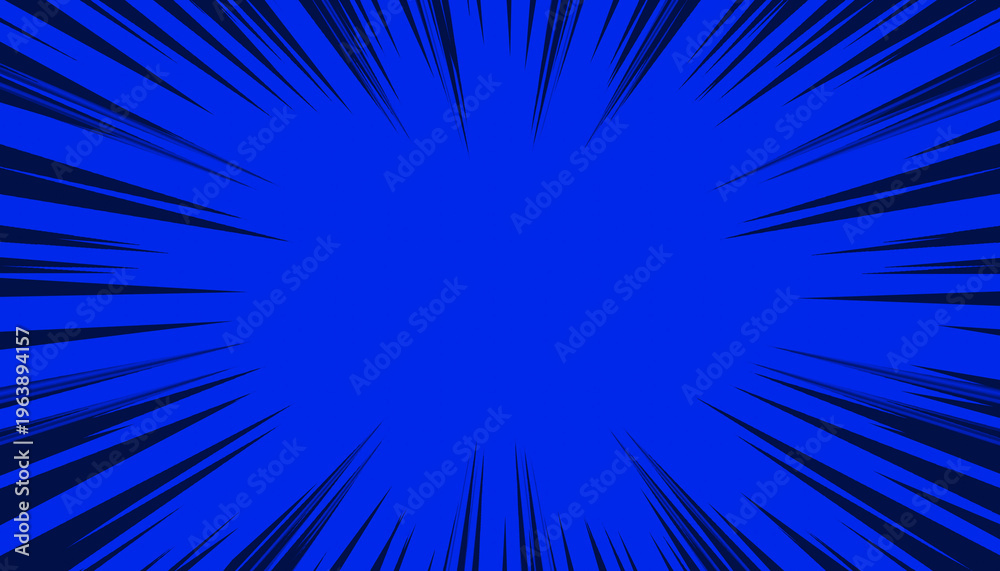 Obraz premium Sunbeam blue explosive comicbook cover background