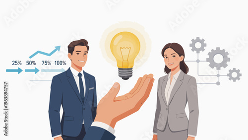 Business idea teamwork