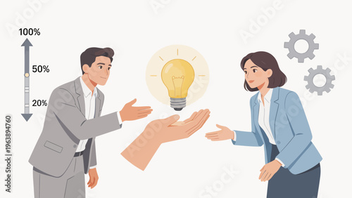 Business idea exchange between two people