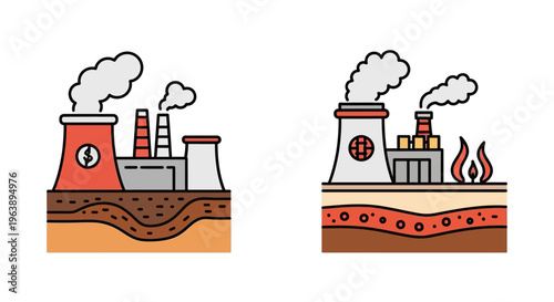 Illustration of a circular blue object emitting yellow flames, symbolizing heat, energy, or a cooking element