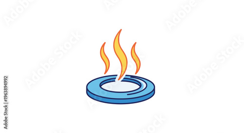 Industrial energy production with environmental pollution icon