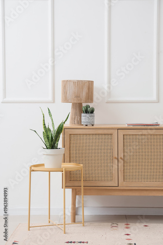 Interior of light room with...