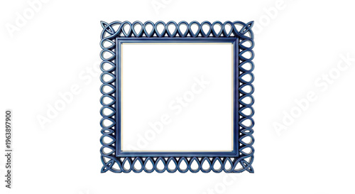 Ornate Blue Square Picture Frame with Celtic Knot Corners