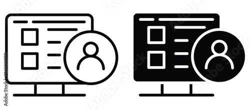 User Interface Icons with Profile Symbols for Digital Applications