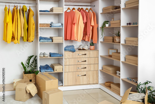 Interior of modern dressing...