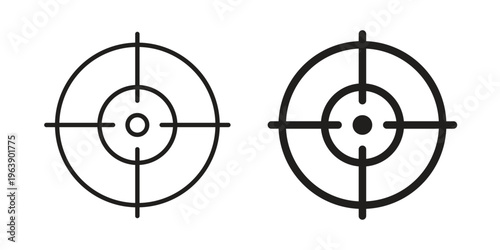 Aim icon and symbol. Vector logo design element.