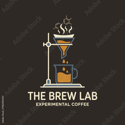 This image illustrates a modern coffee brewing laboratory that emphasizes innovation, showcasing equipment and techniques for crafting the perfect coffee methodically.