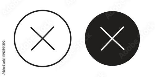 Cancel icon and symbol. Vector logo design element.