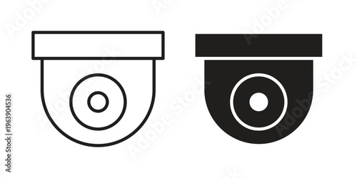 CCTV icon and symbol. Vector logo design element.
