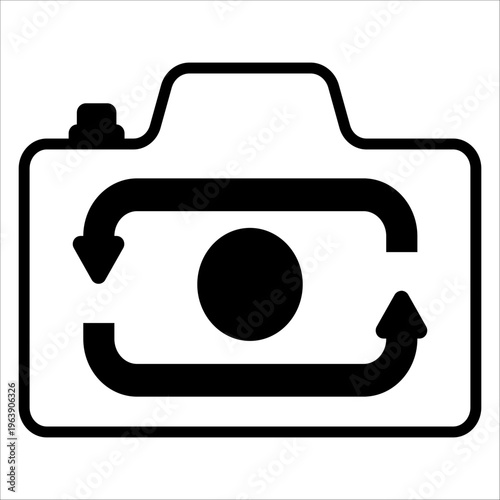 Reverse camera vector icon