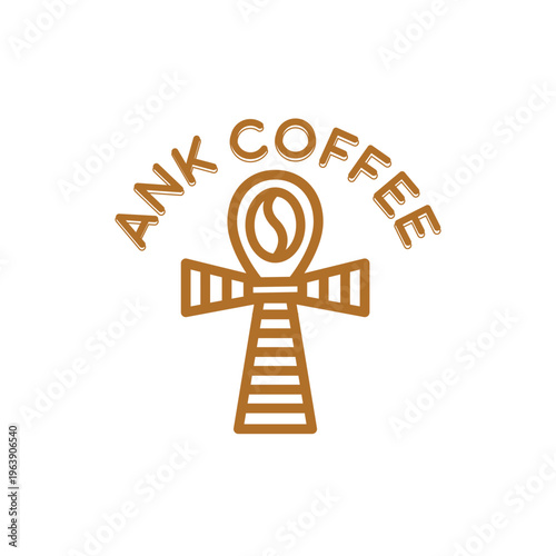 Coffee Ank Logo Vintage Design symbol Graphic Vector