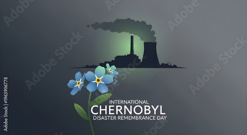 A commemorative illustration for the international chernobyl disaster remembrance day observation