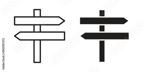Directions icon and symbol. Vector logo design element.