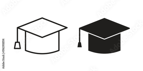 Education icon and symbol. Vector logo design element.