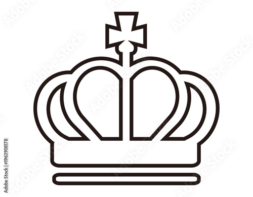 シンプルな王冠のイラスト　