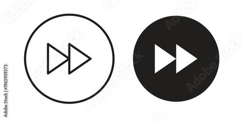 Fast forward icon and symbol. Vector logo design element.