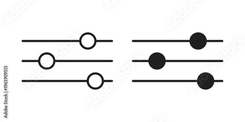 Filter Control icon and symbol. Vector logo design element.
