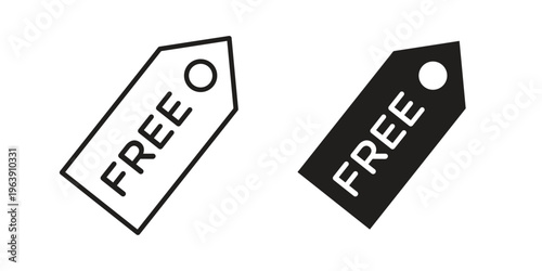 Free tag icon and symbol. Vector logo design element.