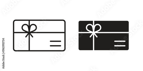 Gift card icon and symbol. Vector logo design element.